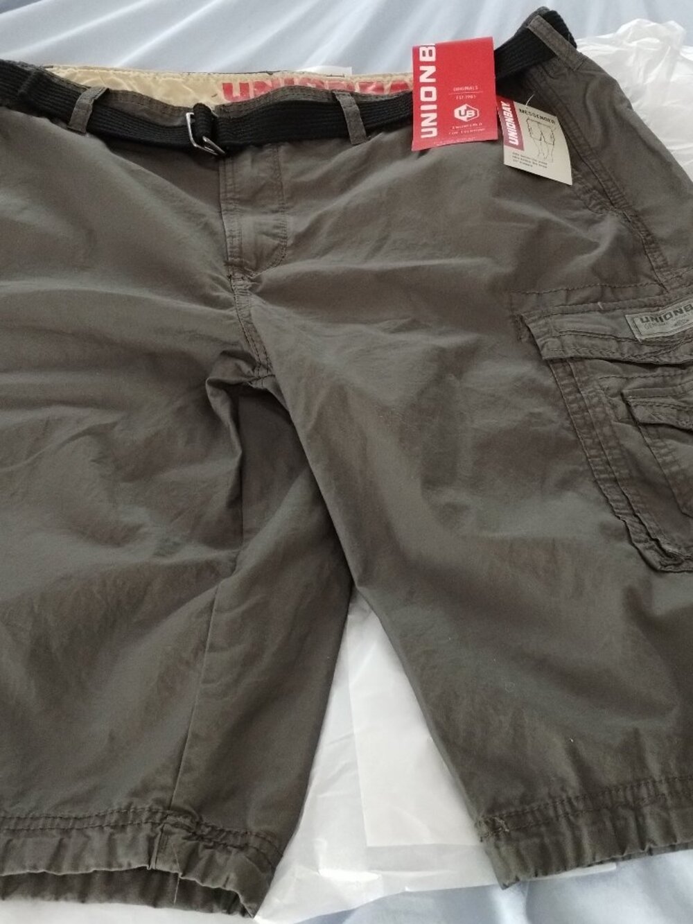 Union Bay men's dark gray messenger shorts,waist- 40,NWT
